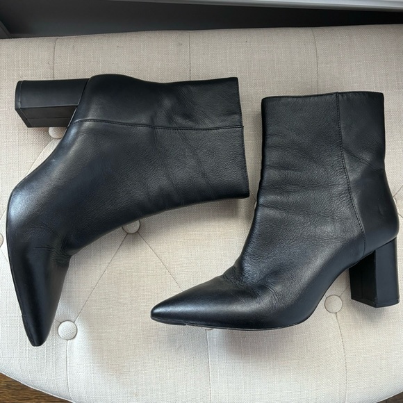 J.Crew Sadie Black Leather Ankle Boots Like New Size 10. - Picture 12 of 12